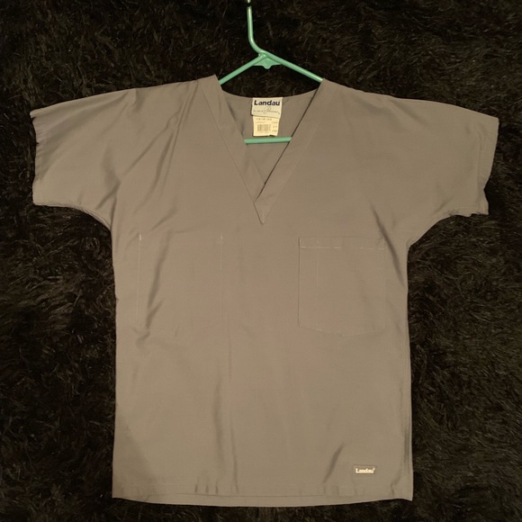 Set of 3 Gray Landau Scrub Tops - Picture 3 of 4